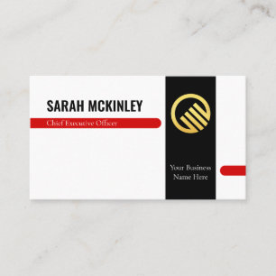 Retro Stylish Office Departmental CEO Business Card