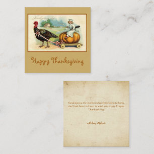 Retro Stylish Pumpkin and Fruit Happy Thanksgiving Card