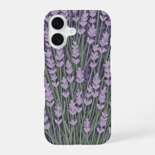Retro Stylized Lavender Bunch iPhone 16 Case