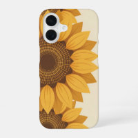 Retro Stylized Sunflower Geometry