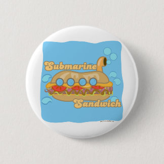 Retro Sub Sandwich Too! 6 Cm Round Badge