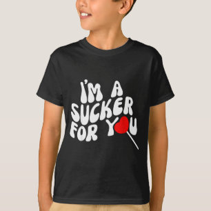 Retro Sucker For You Heart Lollip Gift Women Fans T-Shirt