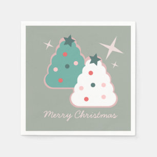 Retro Sugar Cookies Groovy Christmas  Napkin
