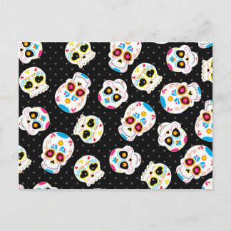 Retro Sugar Skull Postcard