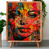 Retro Sultry Woman Decoupage
