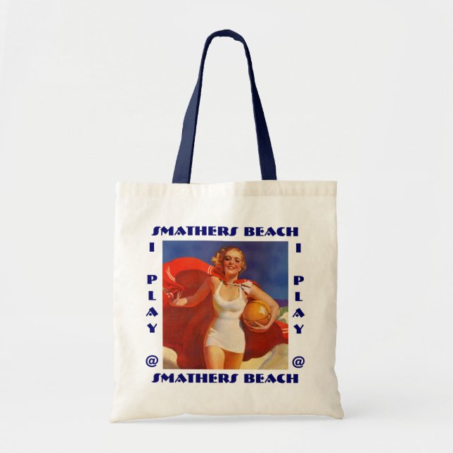 RETRO SUMMER BEACH BAGS TOTE BAG RED COVER-UP (Front)