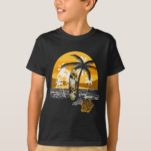 Retro Summer Beach Palm Tree Novelty T-Shirt
