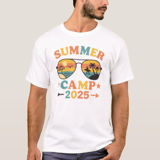 Retro Summer Camp 2025 Vintage Sunglasses T-Shirt