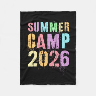 Retro summer camp 2026 staff team director fleece blanket