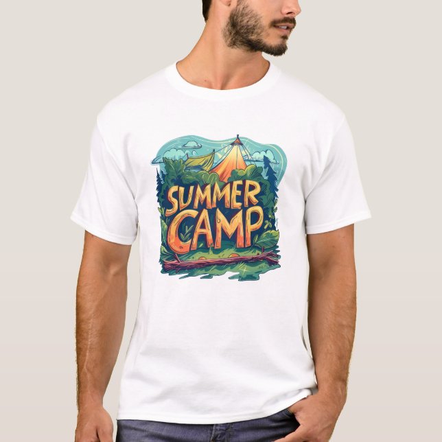 Retro Summer Camp Graphic T-Shirt (Front)