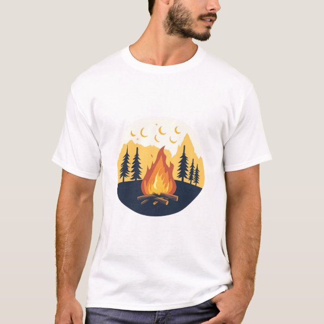 Retro Summer Camp Graphic T-Shirt (Front)