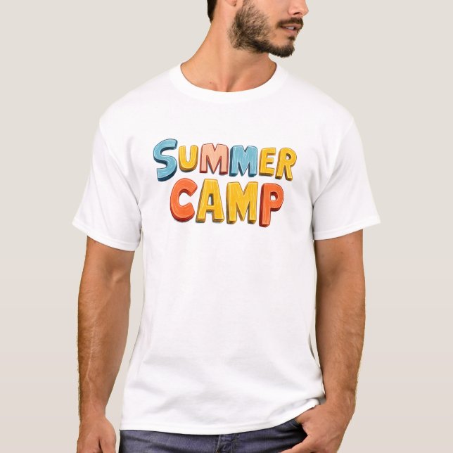 Retro Summer Camp Graphic T-Shirt (Front)