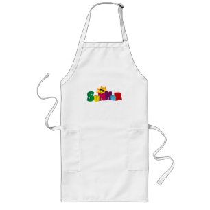 Retro Summer Camp Graphic T-Shirt Long Apron