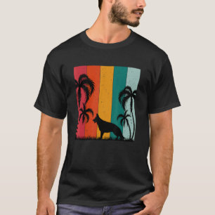Retro Summer Cool German Shepherd Dog Summer Vacat T-Shirt