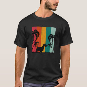 Retro Summer Cool Scottish Terrier Dog  Summer Vac T-Shirt
