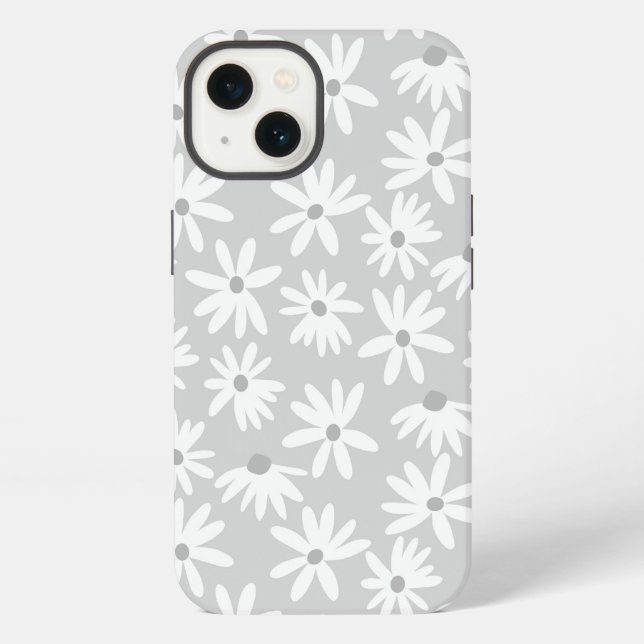 Retro Summer Daisies Pattern Small #6 #pattern  iPhone Case (Back)