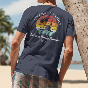 Retro Summer Family Reunion Custom Vacation T-Shirt