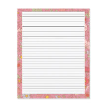 Retro Summer Florals Pink Stationery Letter Paper