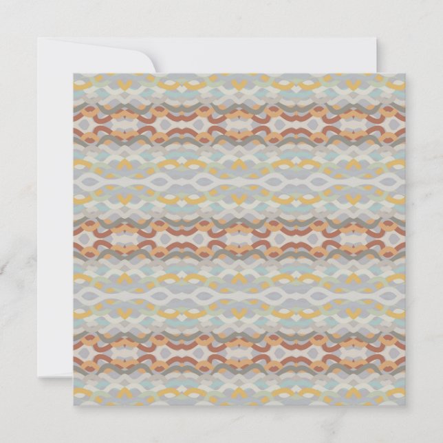 Retro Summer Geometric Colour Block Pattern Design Card (Front)