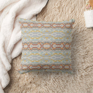 Retro Summer Geometric Colour Block Pattern Design Cushion