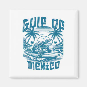 Retro Summer Gulf Of Mexico Forever Turtle Beach G Magnet