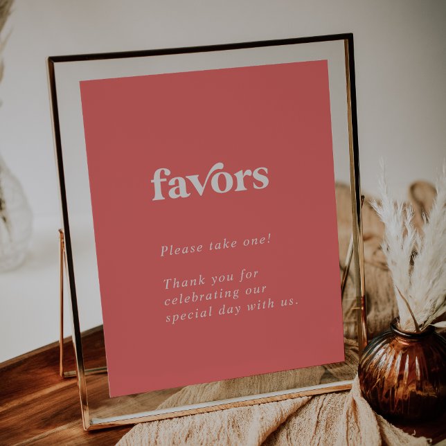 Retro Summer | Hot Pink Wedding Favours Poster (Creator Uploaded)