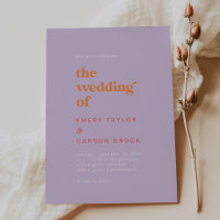 Retro Summer | Lavender Purple Orange Pink Wedding