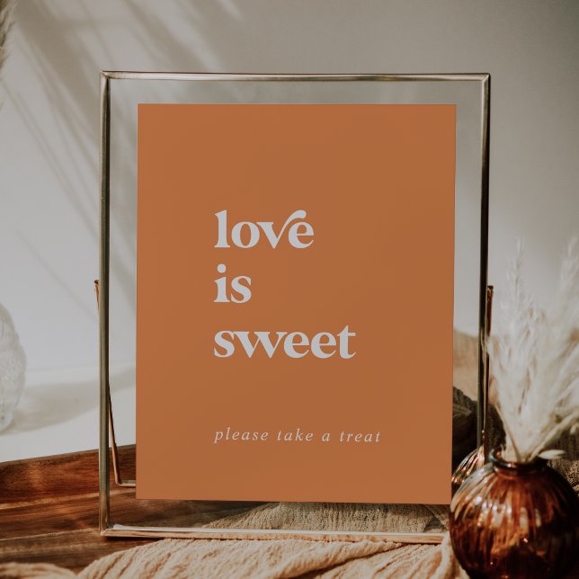 Retro Summer | Orange Love Is Sweet Wedding Sign (Creator Uploaded)