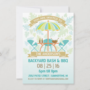 Retro Summer Party Invitation