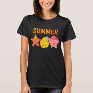 Retro Summer Seashells  T-Shirt