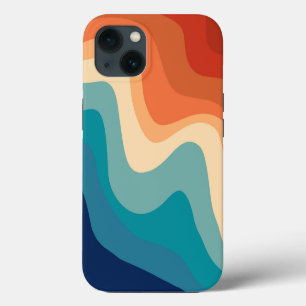 Retro Summer Swirl Wave #1a #minimal #decor #art iPhone 13 Case