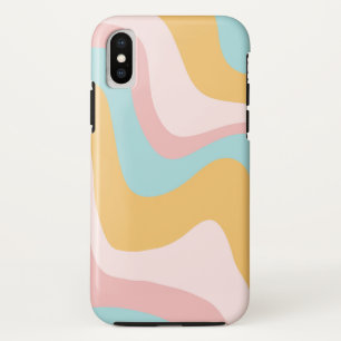 Retro Summer Swirl Wave #6 #minimal #decor #art  iPhone X Case