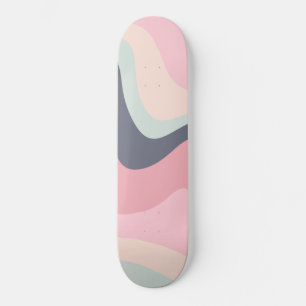Retro Summer Swirl Wave #7 #minimal #decor #art Skateboard