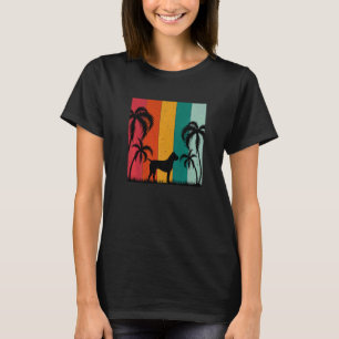 Retro Summer Themed Boxer Dog  Summer Vacation T-Shirt
