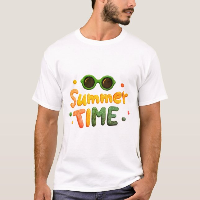 Retro Summer Time T-Shirt – vacation (Front)