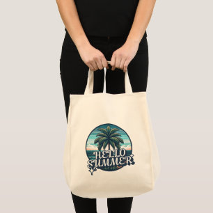 Retro summer tote bag
