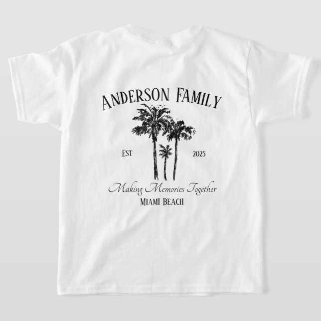 Retro Summer Vacation vibe family matching T-Shirt (Laydown Back)