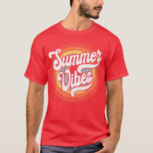 Retro Summer Vibes Holiday Vintage Hello Summer Va T-Shirt