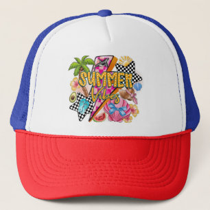 Retro Summer Vibes Trucker Hat – Colourful 90s Aes