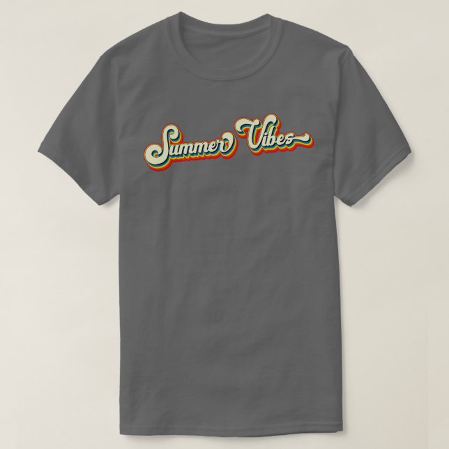 Retro Summer Vibes Vacation T-Shirt (Design Front)
