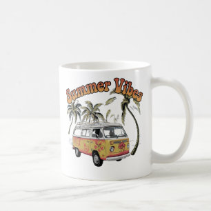 "Retro Summer Vibes Van Design – Perfect for Beach Coffee Mug