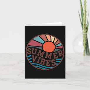 Retro Summer Vibes Vintage Beach Family Trip Summe Card