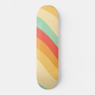 Retro Summer Wave #3 #minimal #decor #art  Skateboard