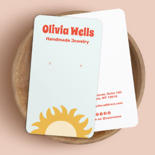 Retro Sun Earring   Business Card