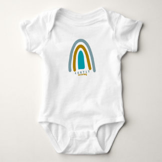 Retro Sun Mental Health Quote Baby Bodysuit