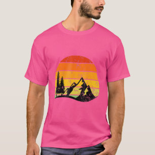 Retro Sun Minimalist Pine Tree T-Shirt