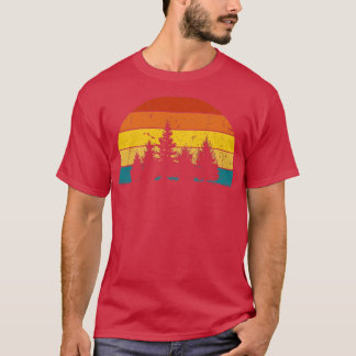 Retro Sun Minimalist With Pine Tree Silhouette 2 T-Shirt