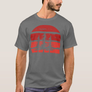 Retro Sun Minimalist With Pine Tree Silhouette 6 T-Shirt