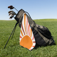 Retro Sun Rays Burst Sunset Orange Yellow Red 