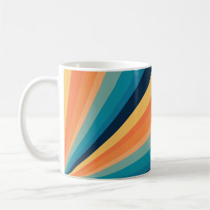Retro sun rays coffee mug